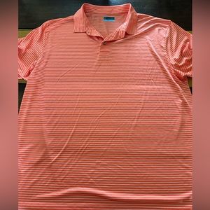 Men’s XXL PGA Tour Orange and White Stripe Golf Polo